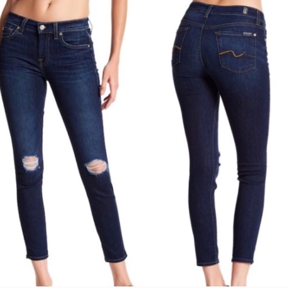 7 For All Mankind Denim - Ankle givenevere Seven jeans worn once